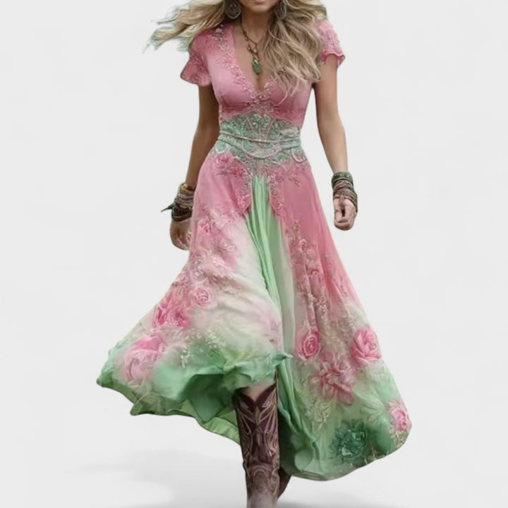 Elina | Schick geschnittenes Blumenkleid