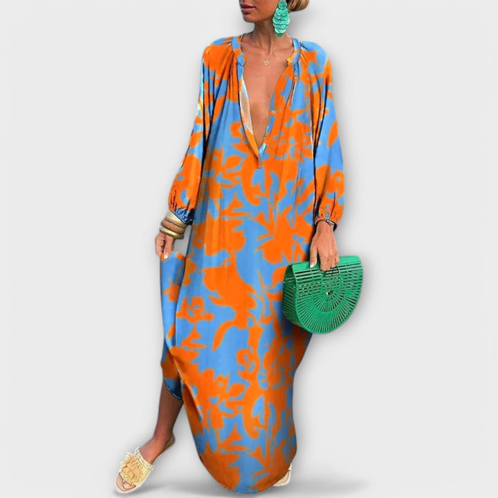 Alice - Bohème Langarm-Maxikleid