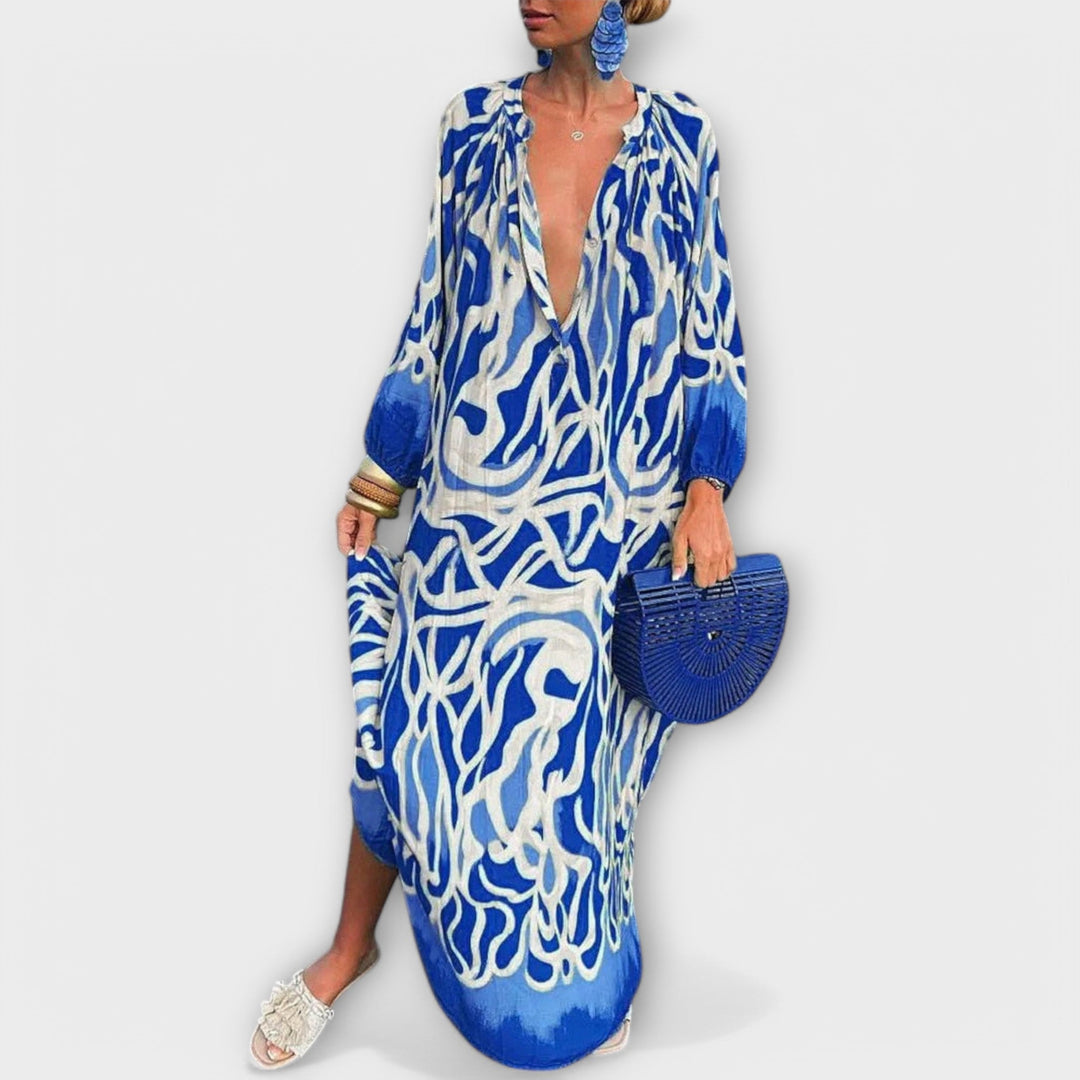 Alice - Bohème Langarm-Maxikleid