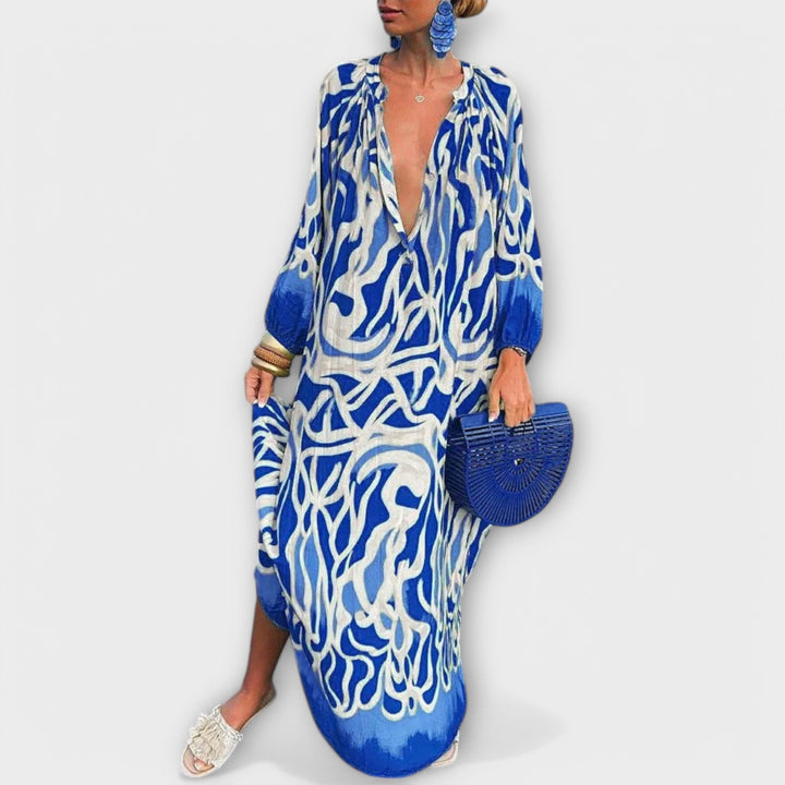 Alice - Bohème Langarm-Maxikleid