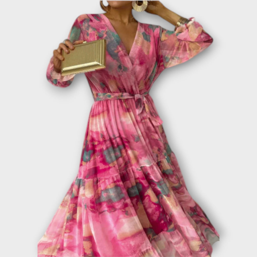 Evelyn - Aquarelle Dream Maxi Chleid