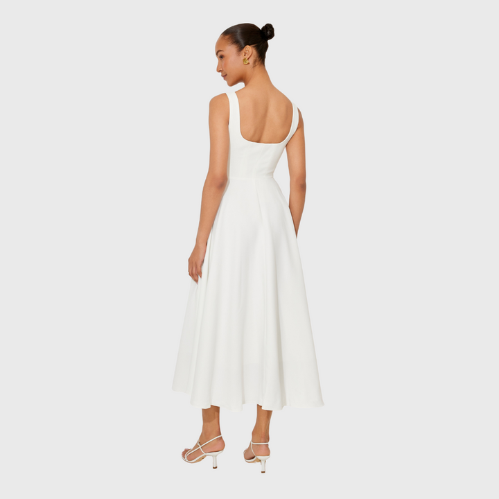 Amelia | Zeitloses Fliessendes Midi-Kleid