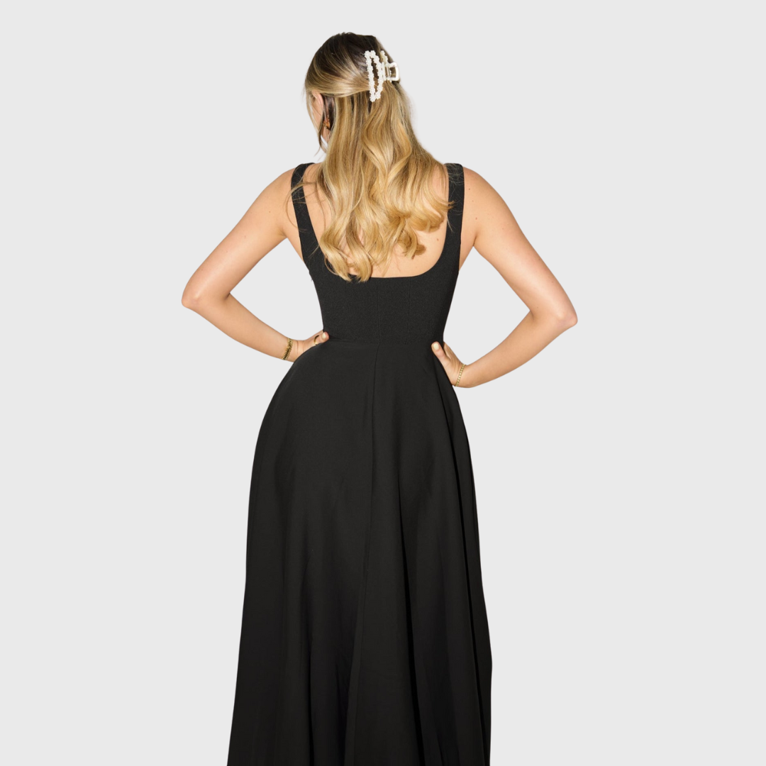 Amelia | Zeitloses Fliessendes Midi-Kleid