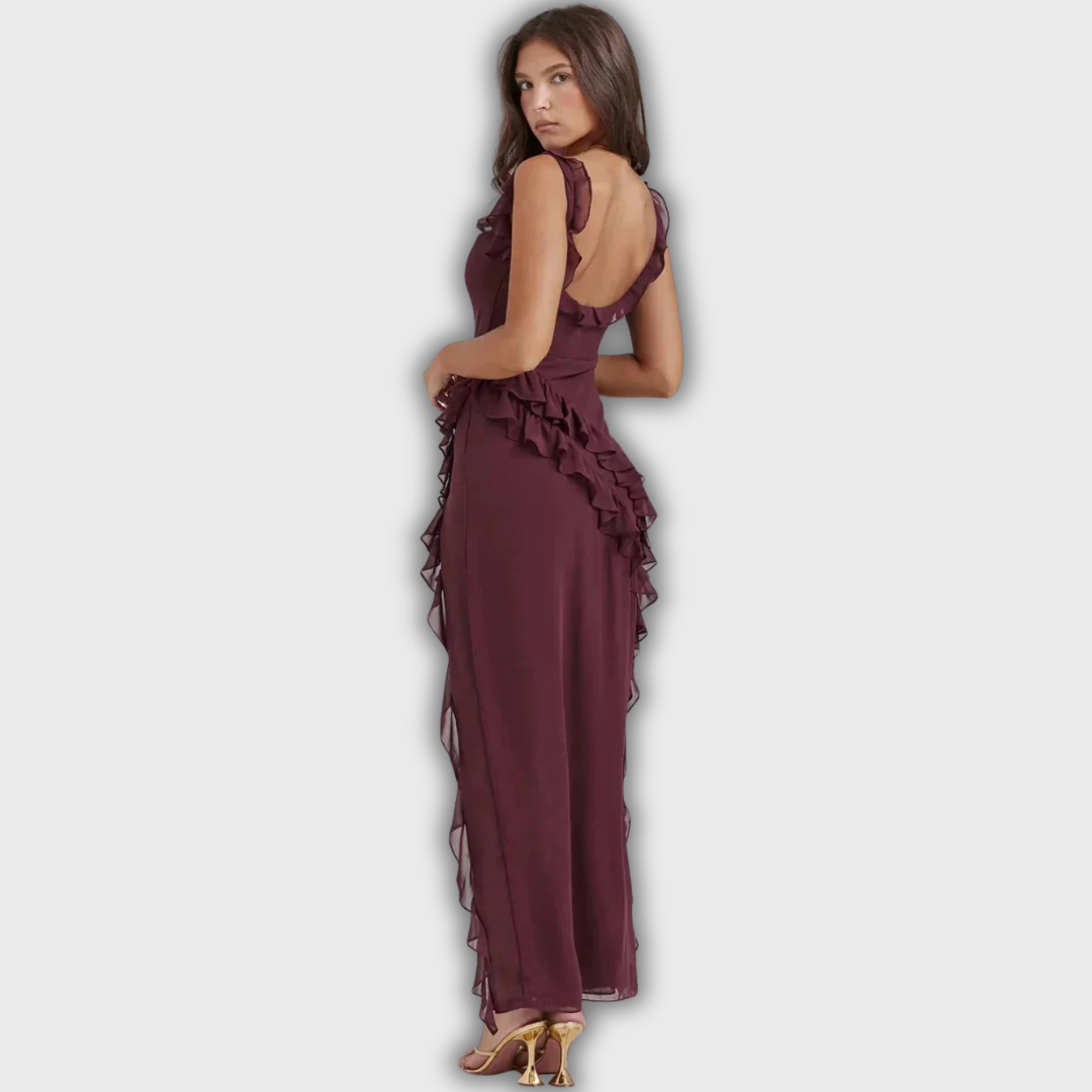 Lara - Stilvolles Maxikleid mit Schlitz