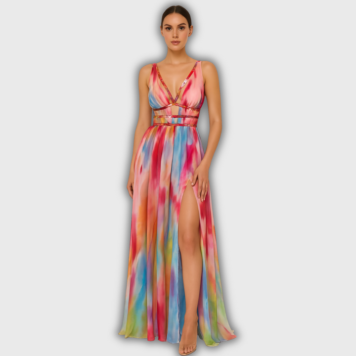 Freya | Bedrucktes Maxikleid