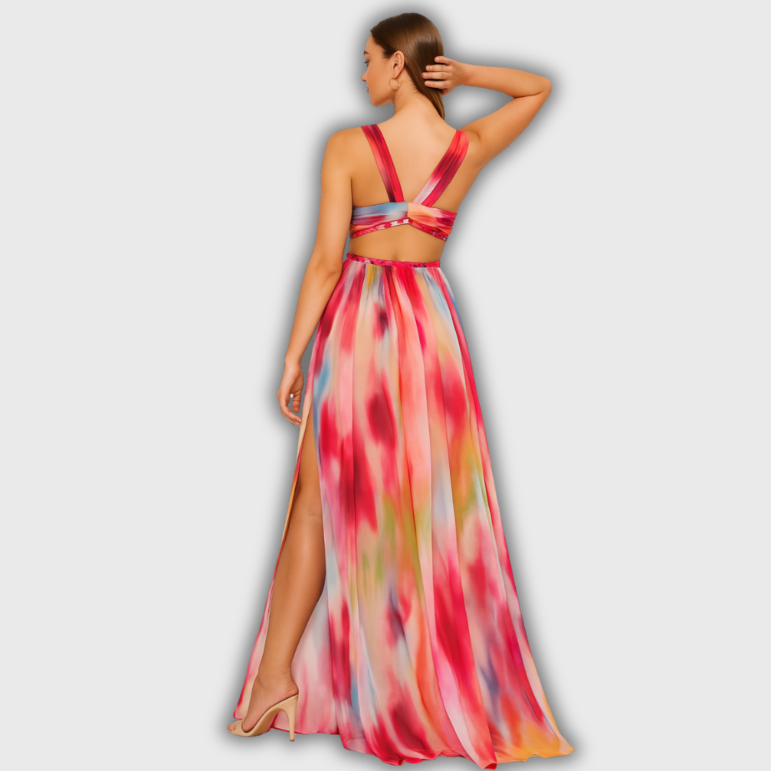 Freya | Bedrucktes Maxikleid