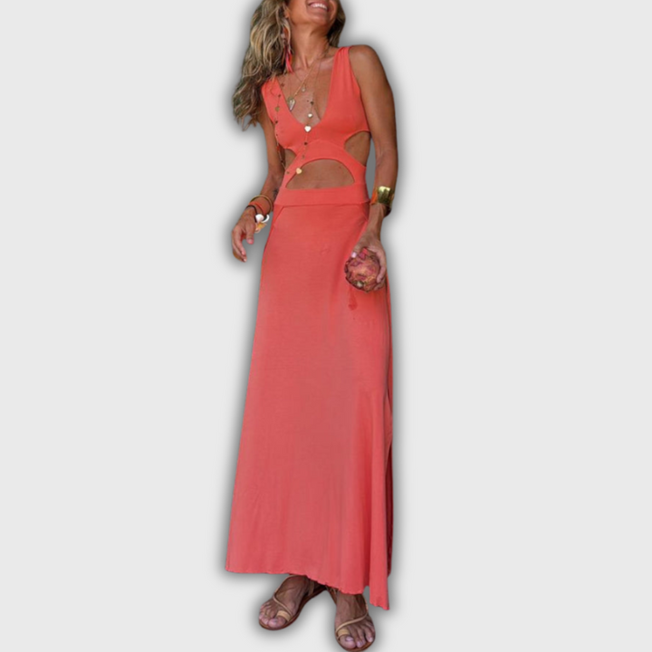 Bianca – Kleid mit tiefem Ausschnitt und Cut-Outs
