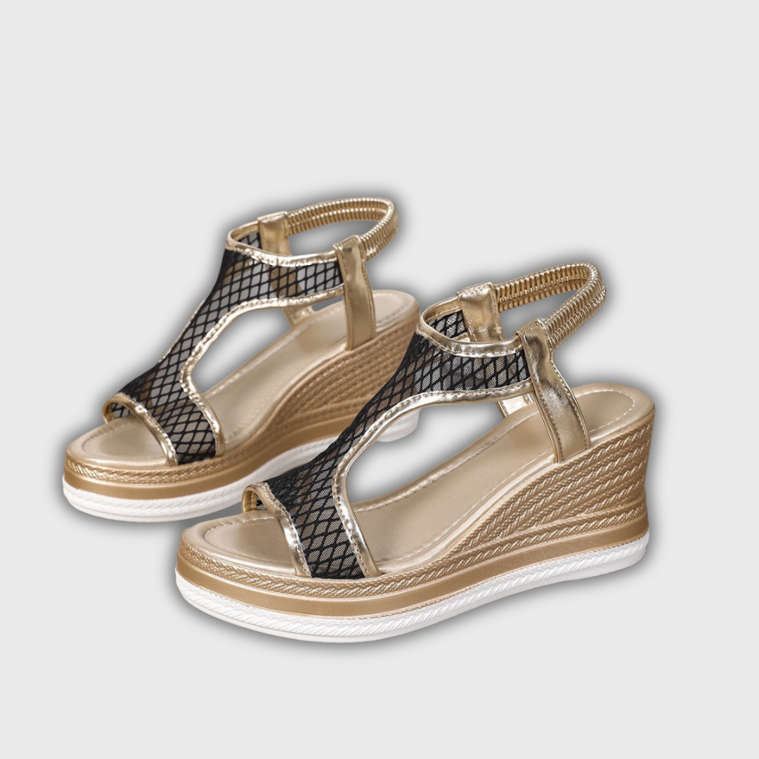 Isabella – Goldene Wellen-Wedges