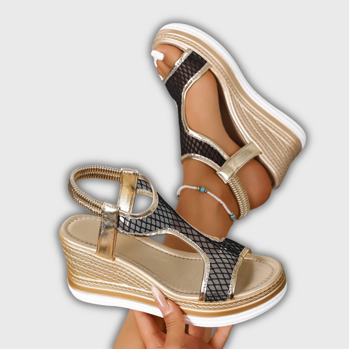 Isabella – Goldene Wellen-Wedges