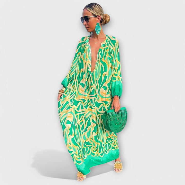 Alice - Bohème Langarm-Maxikleid