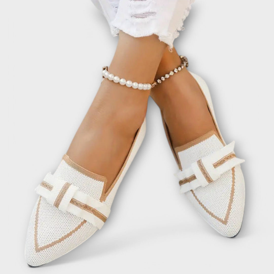 Flachi Damenschue mit Knotedesign