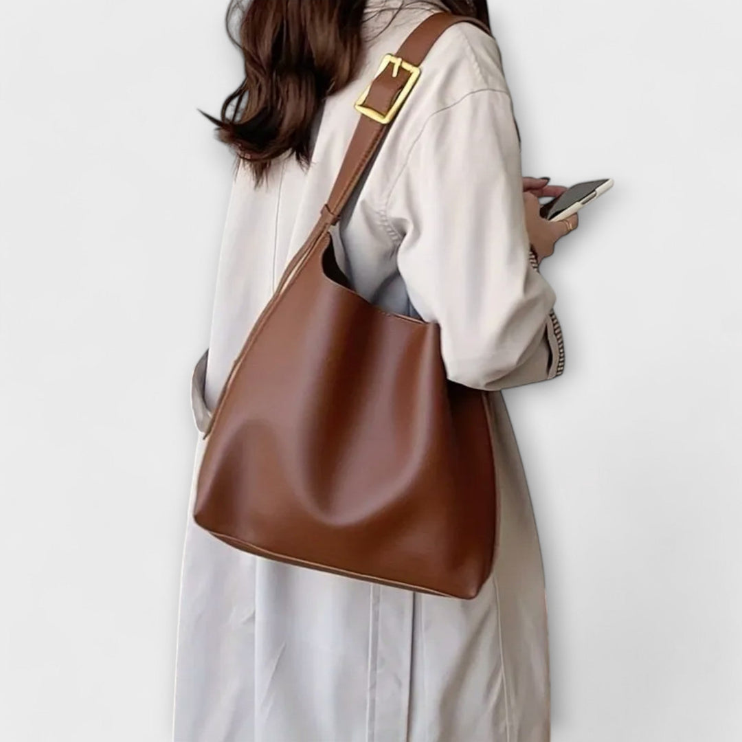 Léora. – Eleganti Lederschultertasche