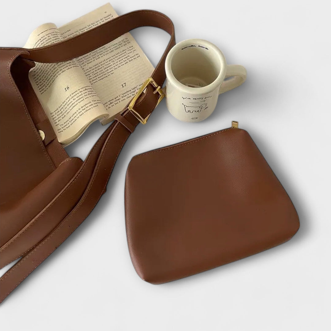 Léora. – Eleganti Lederschultertasche