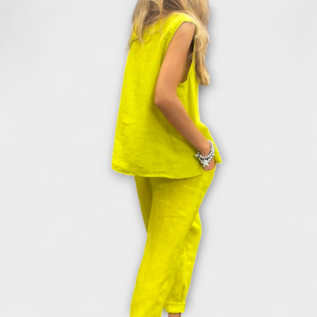 Jennifer - gmüetlichs Baumwolle-Leinen Outfit