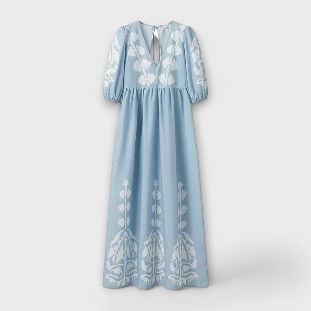 Rena - Bedruckts Chleid für mühelosi Eleganz