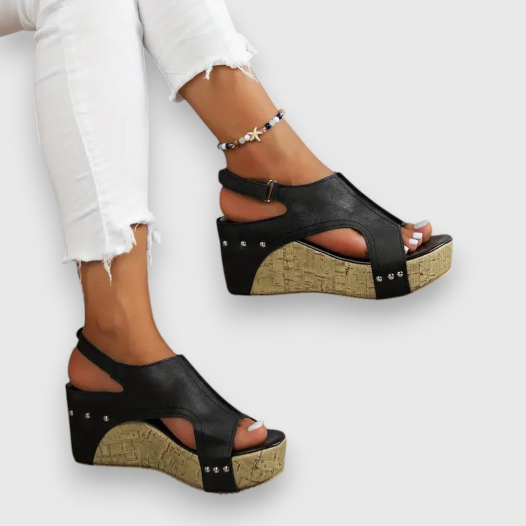 Mia – Vintage Plateau-Sandale
