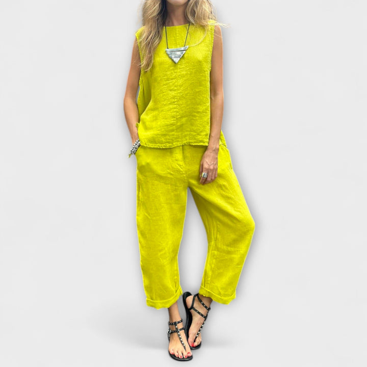 Jennifer - gmüetlichs Baumwolle-Leinen Outfit