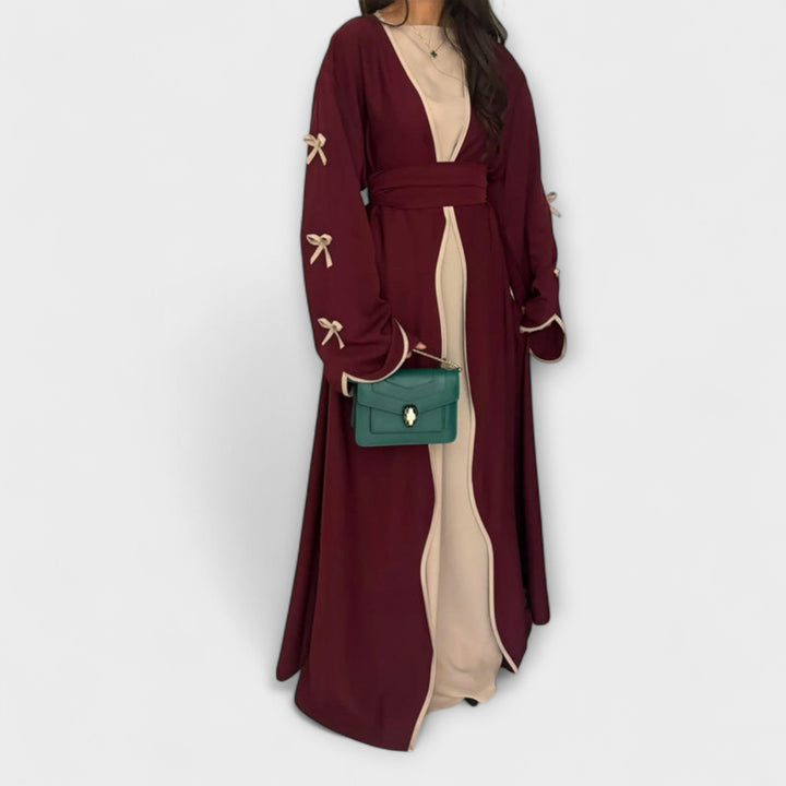 Jasmin - Schickes Cardigan- und Kleid-Duo mit Schleifenverzierung