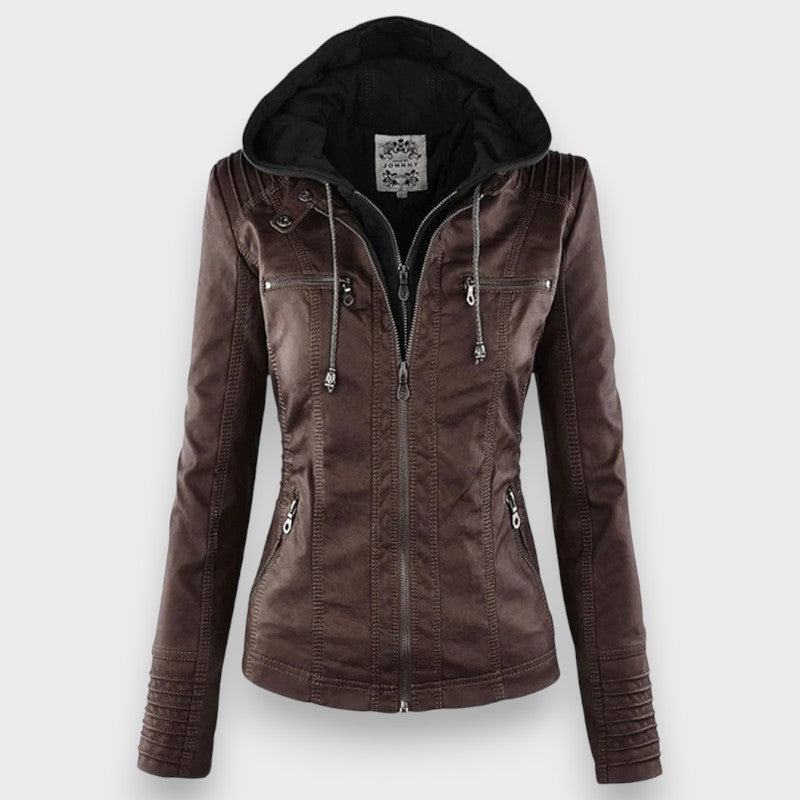 Leni | Leder Bikerjacke