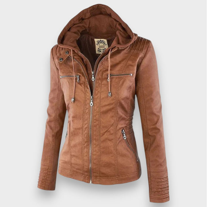 Leni | Leder Bikerjacke
