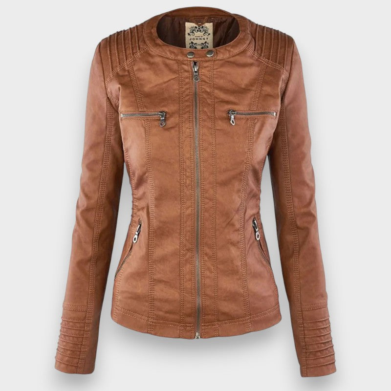 Leni | Leder Bikerjacke