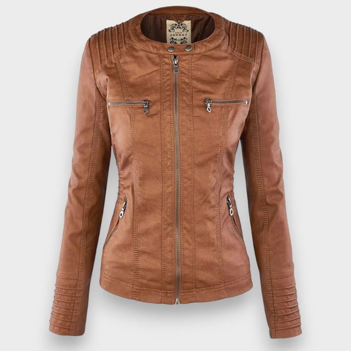 Leni | Leder Bikerjacke