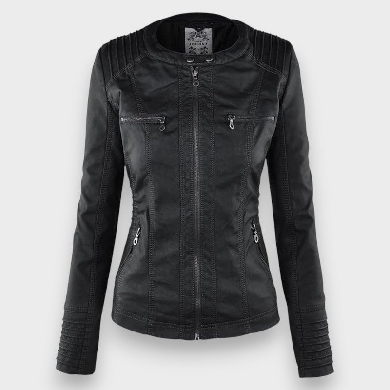 Leni | Leder Bikerjacke