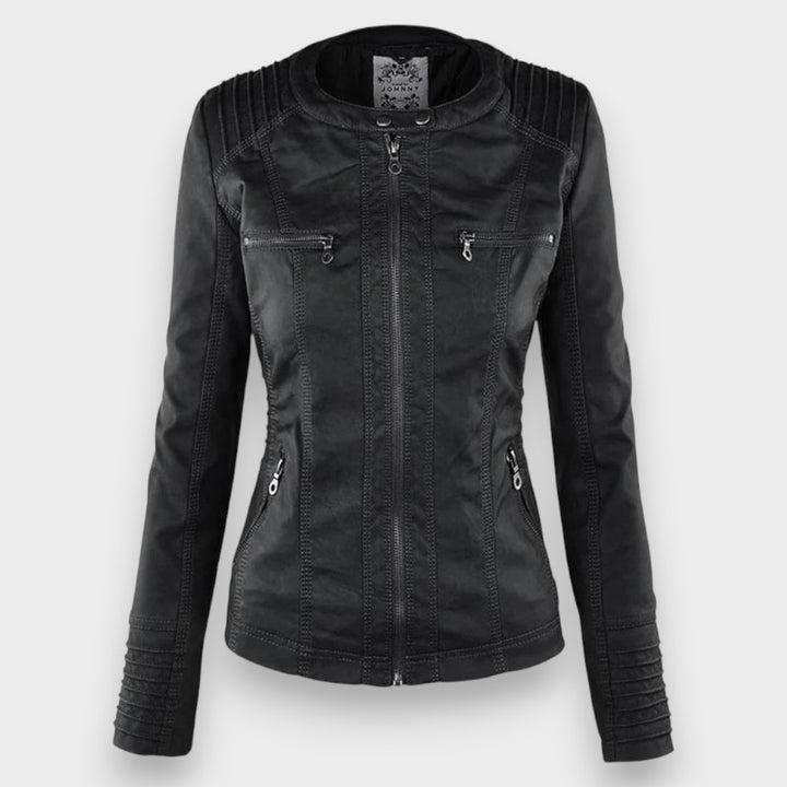 Leni | Leder Bikerjacke