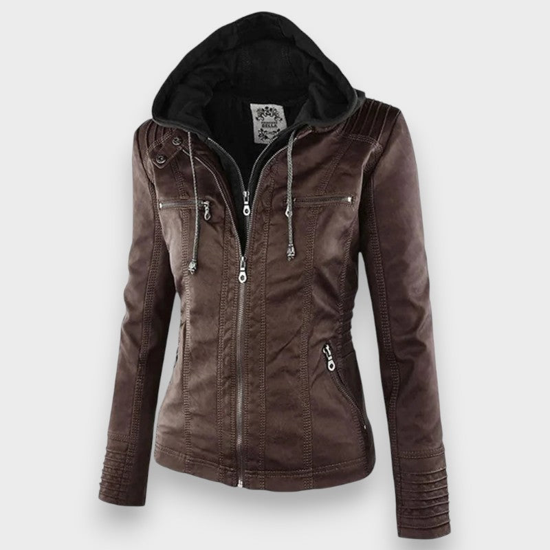 Leni | Leder Bikerjacke