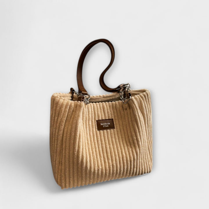 Léora. - Wäch Cord-Schultertasche