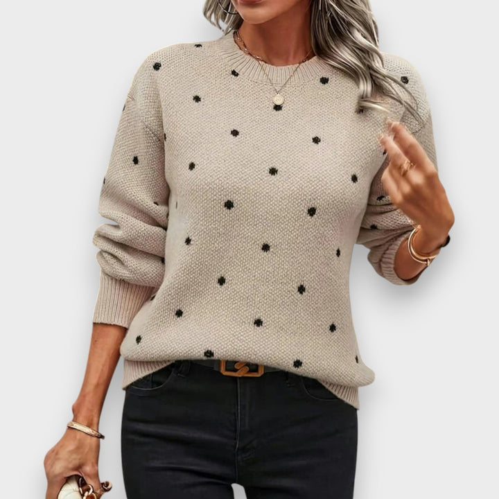 Nina | Gepunkteter Strickpullover