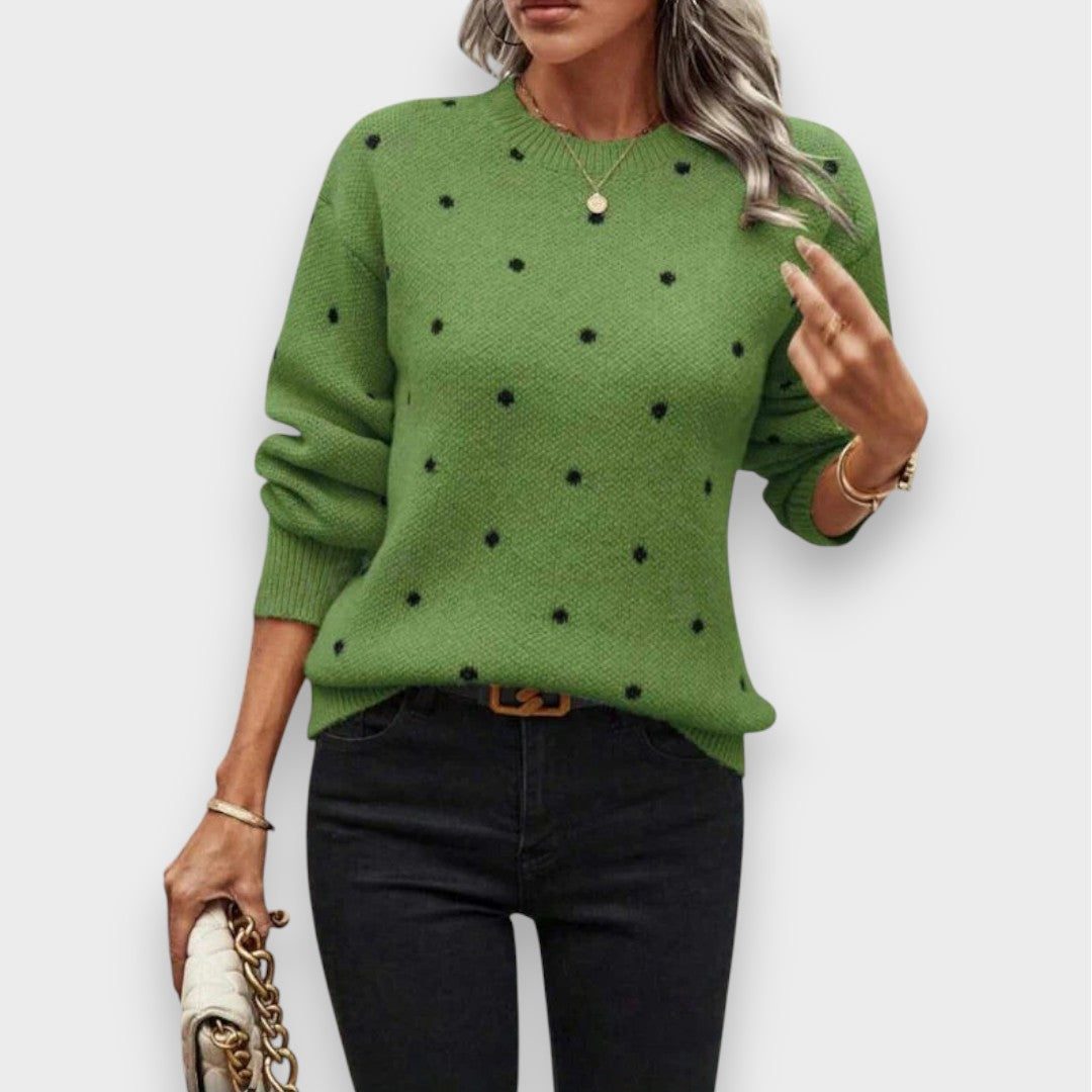 Nina | Gepunkteter Strickpullover