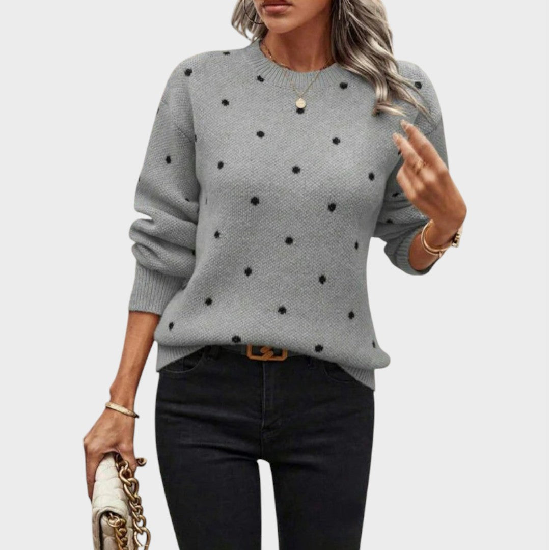 Nina | Gepunkteter Strickpullover