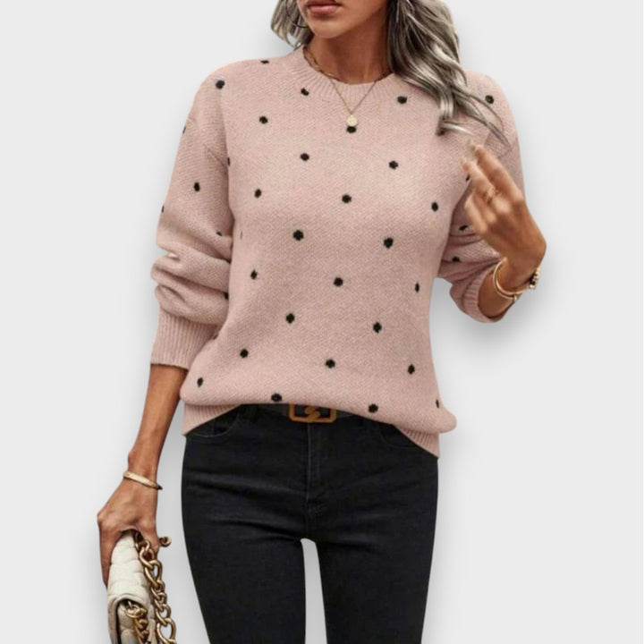 Nina | Gepunkteter Strickpullover