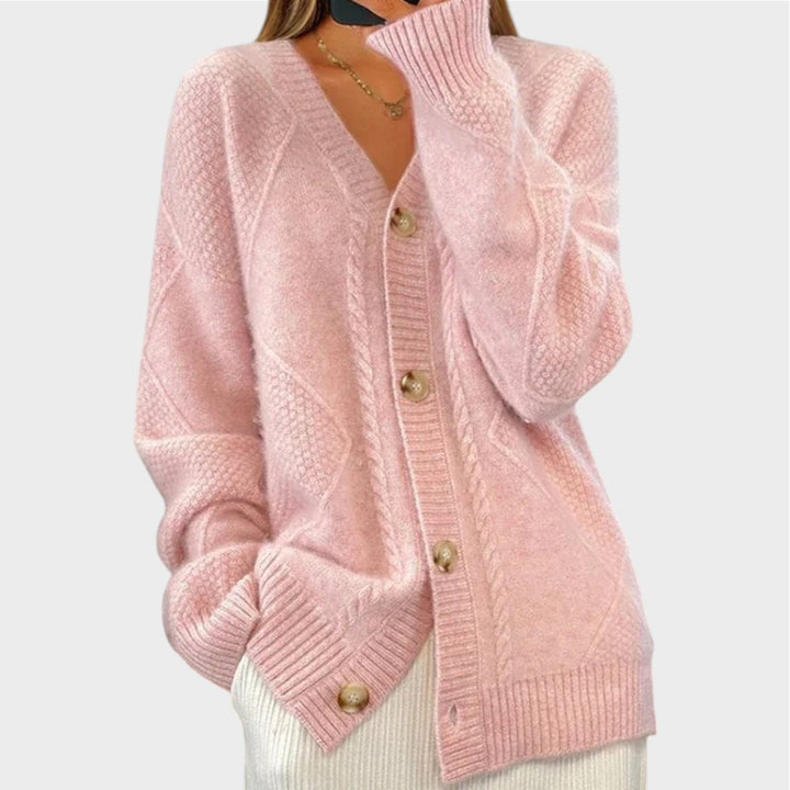 Frieda | Strickjacke mit Zopfmuster