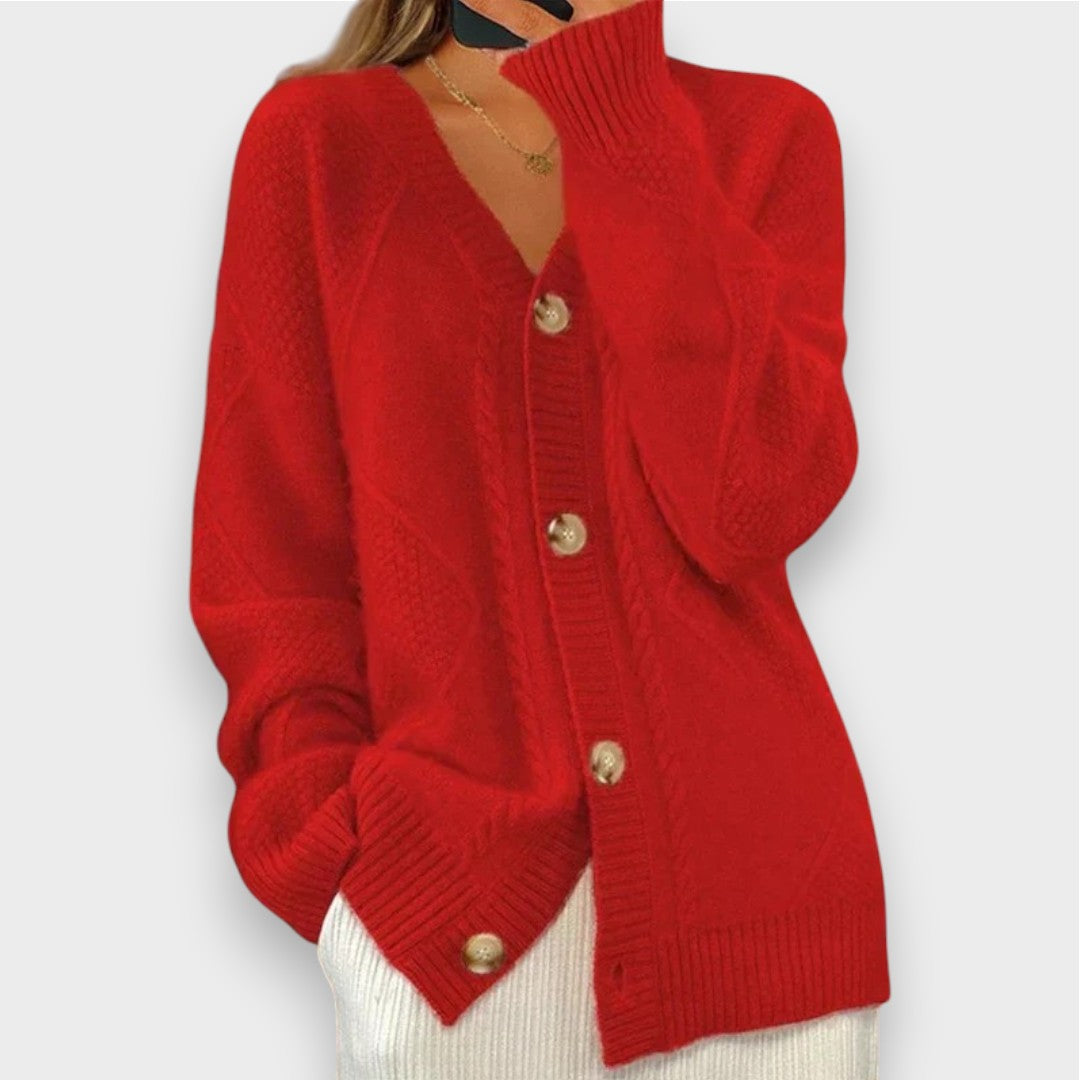 Frieda | Strickjacke mit Zopfmuster