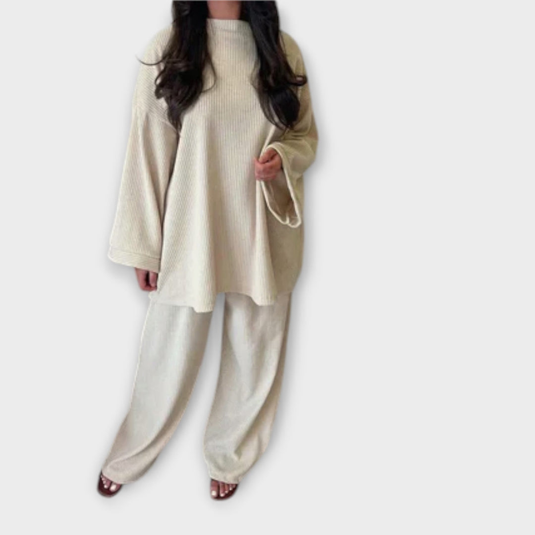 Ingrid - Set in Übergrösse - Rippenstil