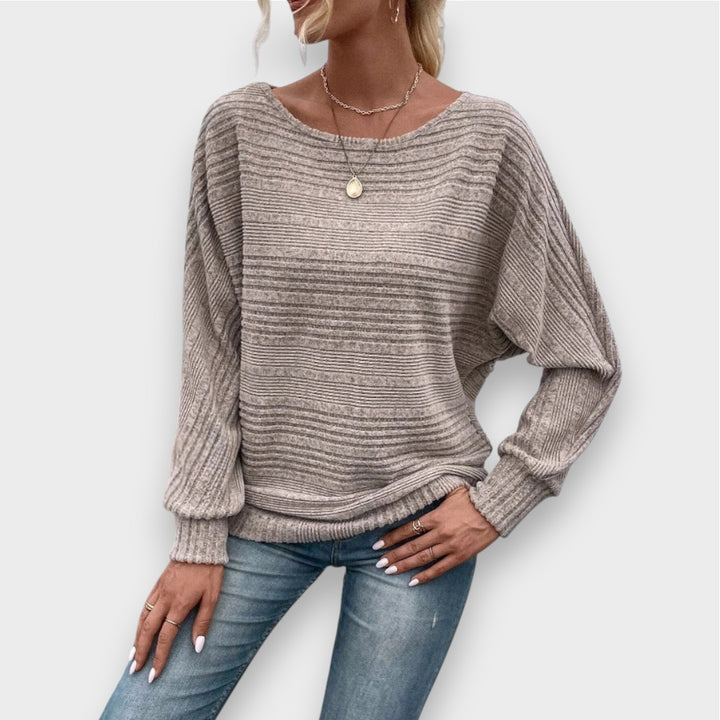 Maria | Eleganter locker geschnittener Strickpullover der den Bauch bedeckt