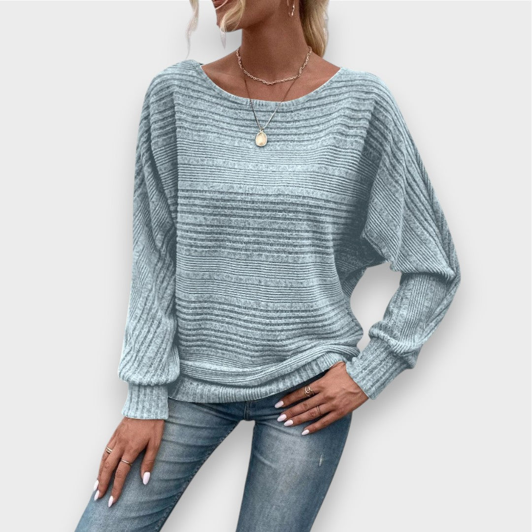 Maria | Eleganter locker geschnittener Strickpullover der den Bauch bedeckt
