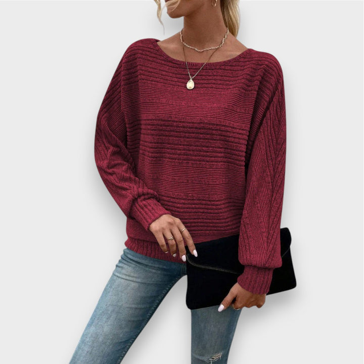 Maria | Eleganter locker geschnittener Strickpullover der den Bauch bedeckt