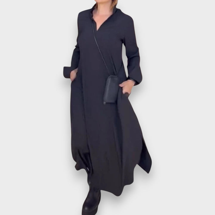 Cécile | Langes Kleid mit Seitenschlitzen