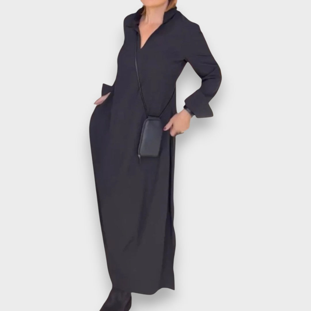 Cécile | Langes Kleid mit Seitenschlitzen