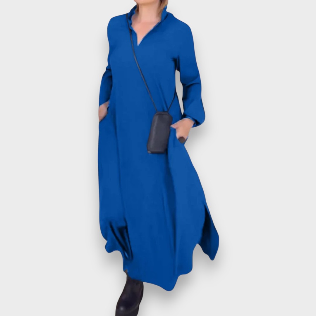 Cécile | Langes Kleid mit Seitenschlitzen