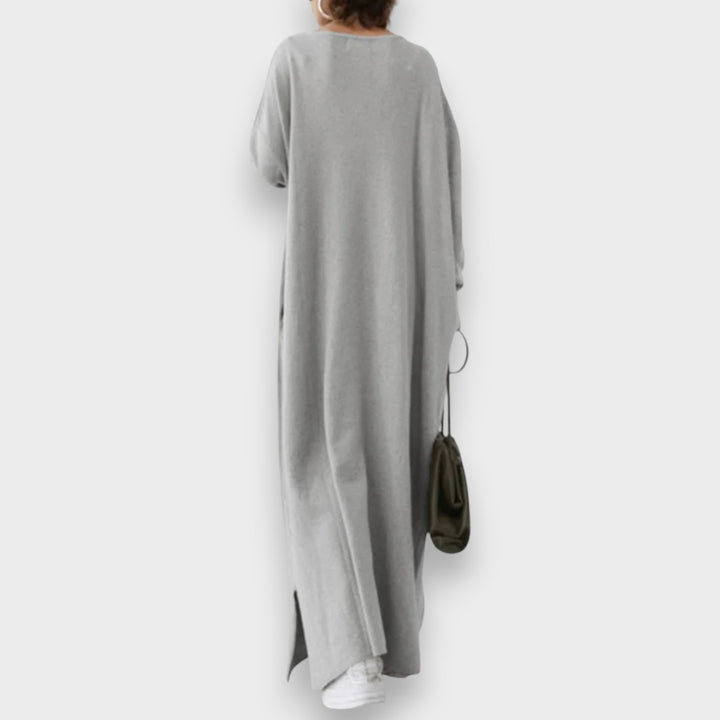 Estelle | Eleganter lässiger Kleid mit V-Ausschnitt