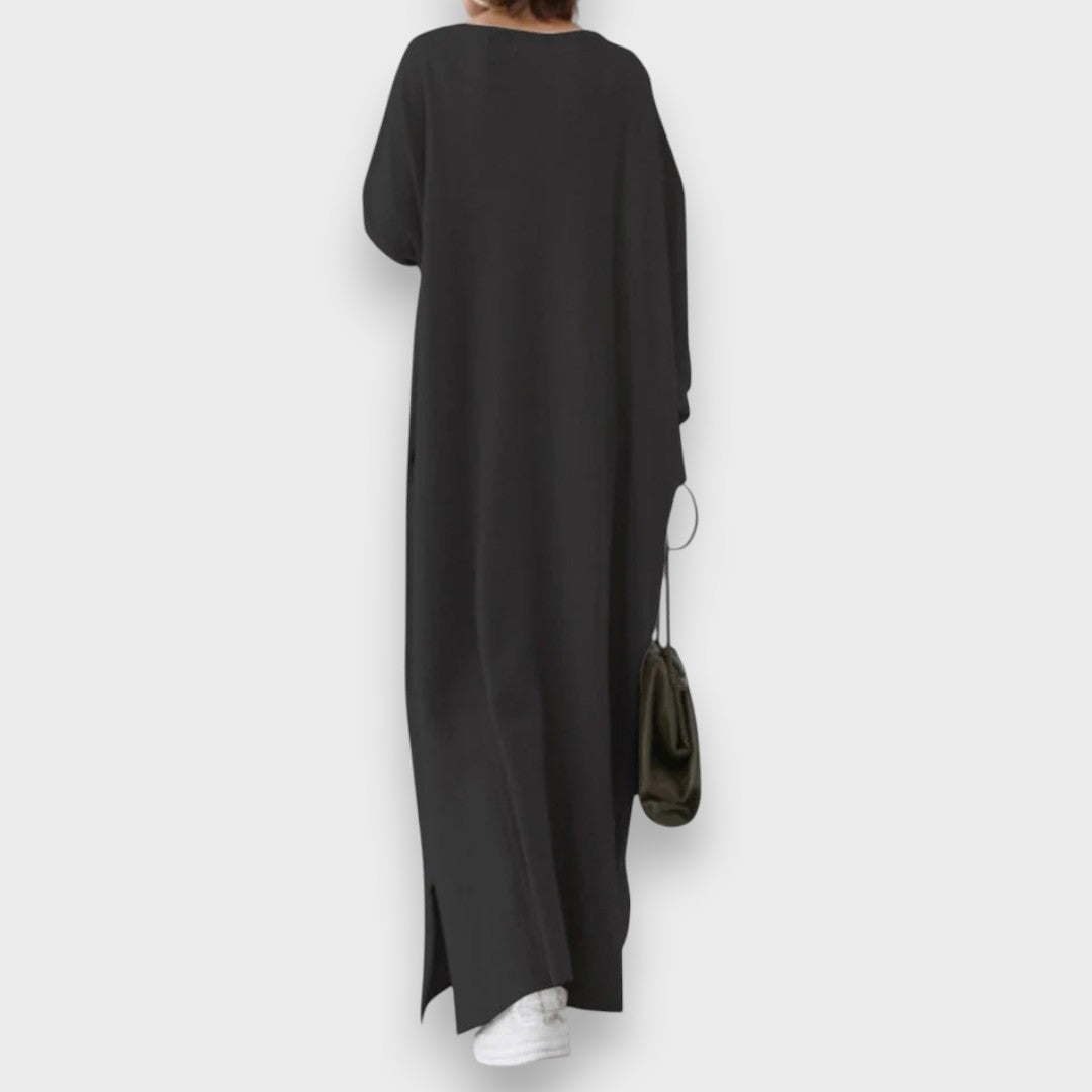 Estelle | Eleganter lässiger Kleid mit V-Ausschnitt