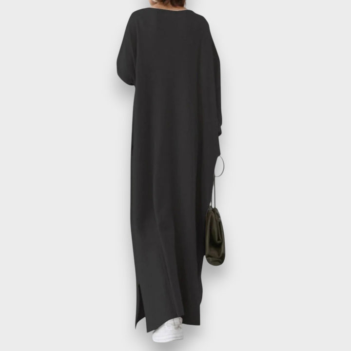 Estelle | Eleganter lässiger Kleid mit V-Ausschnitt