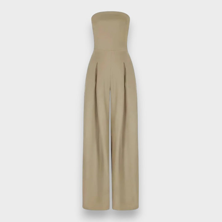 Elke | Trägerloser Jumpsuit mit weitem Bein