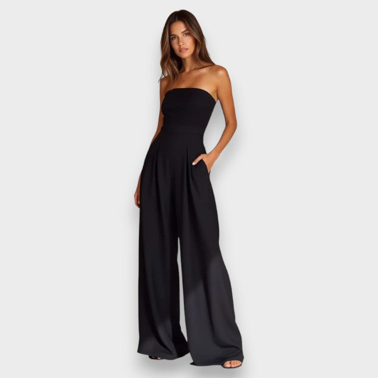 Elke | Trägerloser Jumpsuit mit weitem Bein