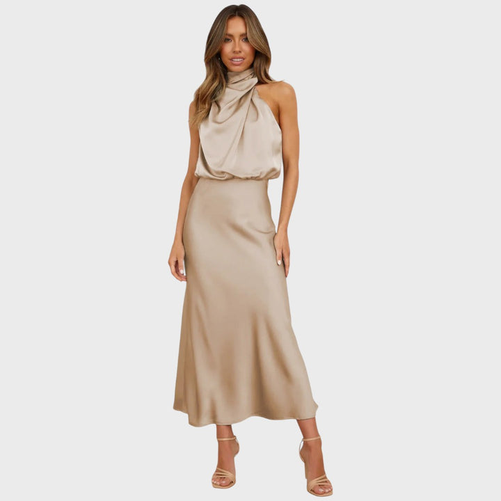 Benthe | Midikleid mit schulterfreiem Design