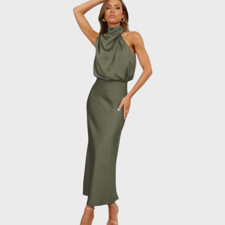 Benthe | Midikleid mit schulterfreiem Design